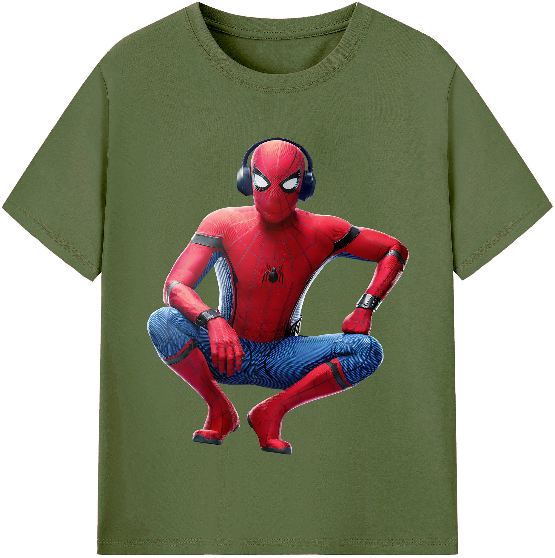 （画像用） Spider Man スパイダーマン 綿100％半袖Tシャツ（フロントプリント）